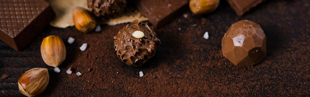 Gourmand notes — chocolate truffles and hazelnuts
