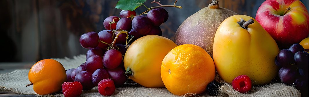 Fruity notes — a basket of ripe grapes, citrus, and pears